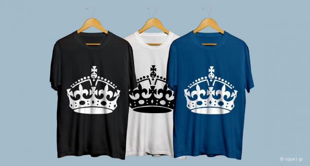 Εκτύπωση σε μπλουζάκι "  Keep Calm - Crown "