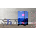 Παραβάν Τρίπτυχο Blue Night Pink Moon