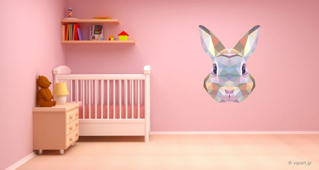 Αυτοκόλλητο Τοίχου "Triangle Rabbit"
