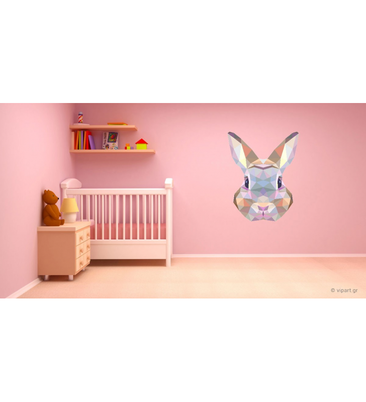 Αυτοκόλλητο Τοίχου "Triangle Rabbit"