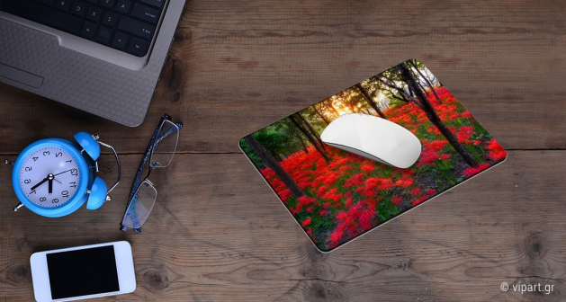 Mousepad 2 τεμάχια Κόκκινα Λουλούδια Στο Δάσος