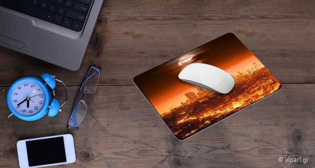 Mousepad 2 τεμάχια Λουλούδια Μωβ & Άσπρο