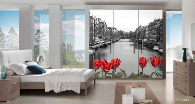 Αυτοκόλλητο Επίπλων  "Amsterdam Παπαρούνες"