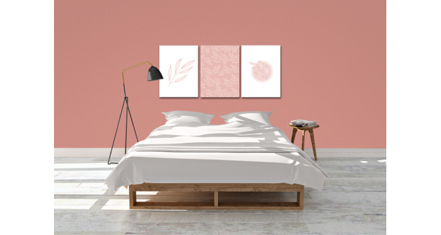 Σύνθεση Με Πίνακες Καμβάδες 30x40 - 3 Τεμάχια - Minimal Flower