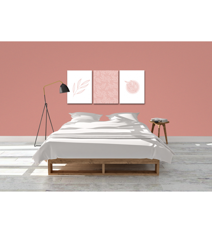 Σύνθεση Με Πίνακες Καμβάδες 30x40 - 3 Τεμάχια - Minimal Flower