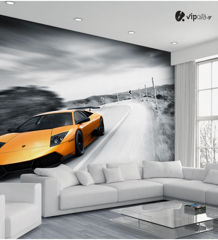 Ταπετσαρία Τοίχου Αυτοκίνητα Lamborghini επιλεκτικό χρώμα