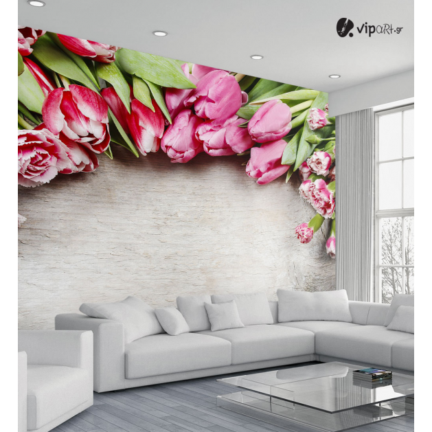 Ταπετσαρία Τοίχου λουλούδια Flowers
