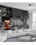 Ταπετσαρία Τοίχου Bus England London Black And White