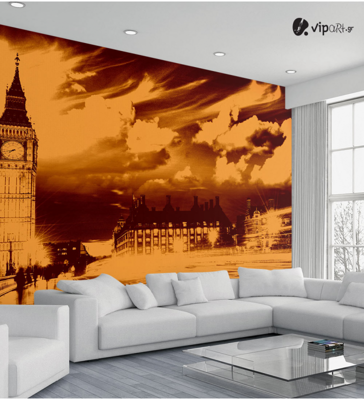 Ταπετσαρία Τοίχου London Sepia