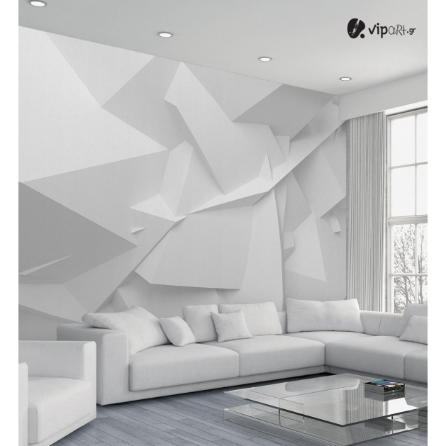 Ταπετσαρία Τοίχου 3D εκτύπωση White