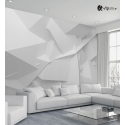 Ταπετσαρία Τοίχου 3D εκτύπωση White