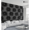 Ταπετσαρία Τοίχου μαύρο δέρμα Leather Lux
