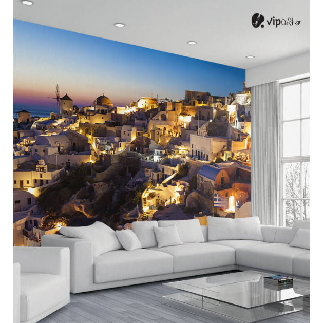 Ταπετσαρία Τοίχου Evening In Santorini