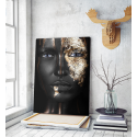 Πίνακας σε Καμβά woman dark skin gold makeup art 4