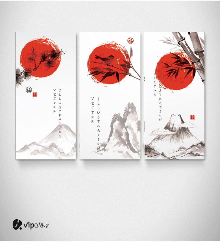 Πίνακας Καμβάς Τρίπτυχος China art