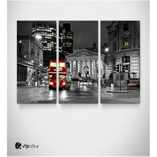 Καμβάς Τρίπτυχος Πίνακας Red Bus London