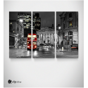 Καμβάς Τρίπτυχος Πίνακας Red Bus London