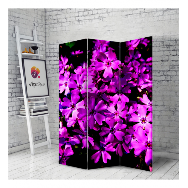 Διακοσμητικό Παραβάν μωβ λουλούδια Purple Flowers