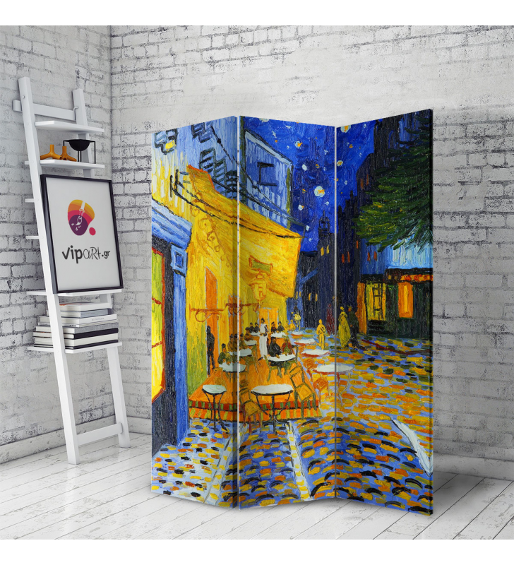Διακοσμητικό Παραβάν Σε Καμβά Van Gogh Cafe Terrace At Night
