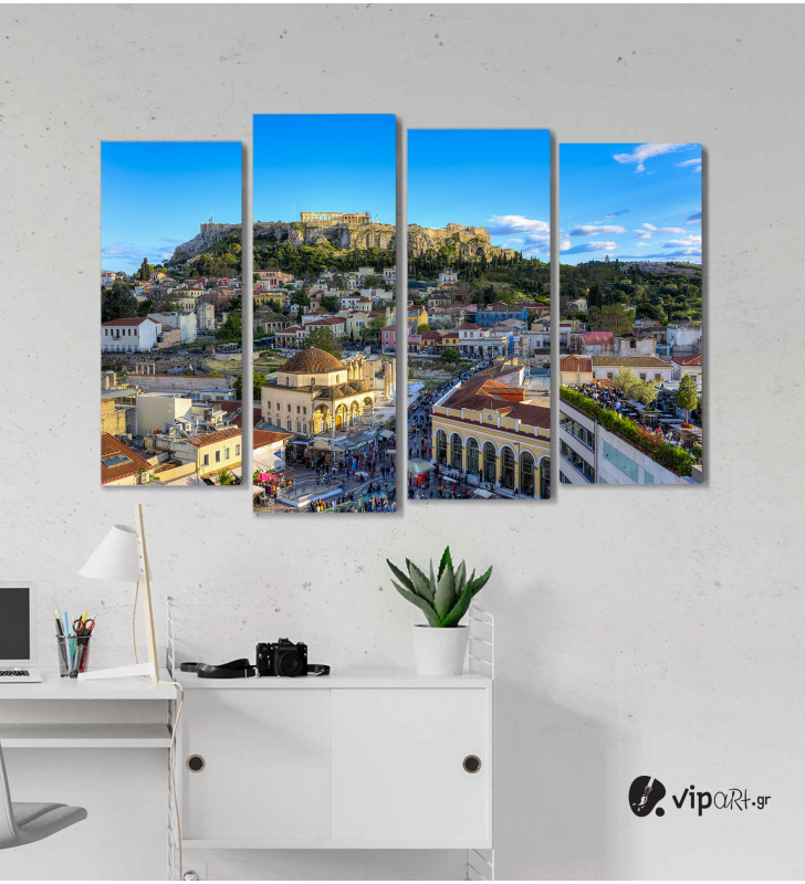 Πίνακας Καμβάς Τετράπτυχος Athens Acropolis