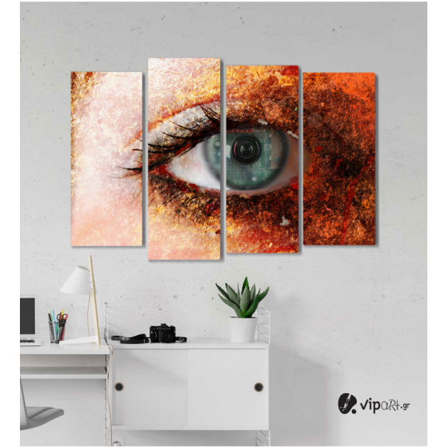 Πίνακας Καμβάς Τετράπτυχος Eye Camera