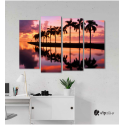 Πίνακας Καμβάς Τετράπτυχος Palmetto Bay Miami