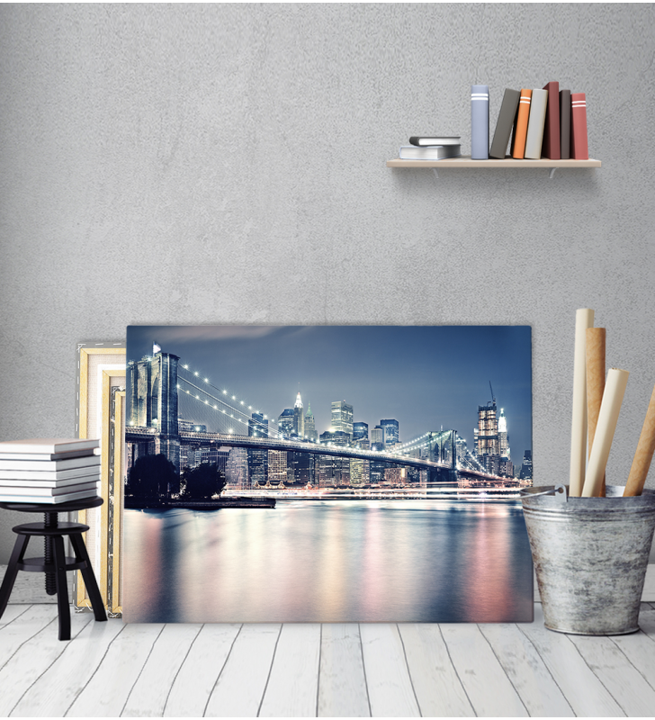 Πίνακας Καμβάς Brooklyn Bridge by Night