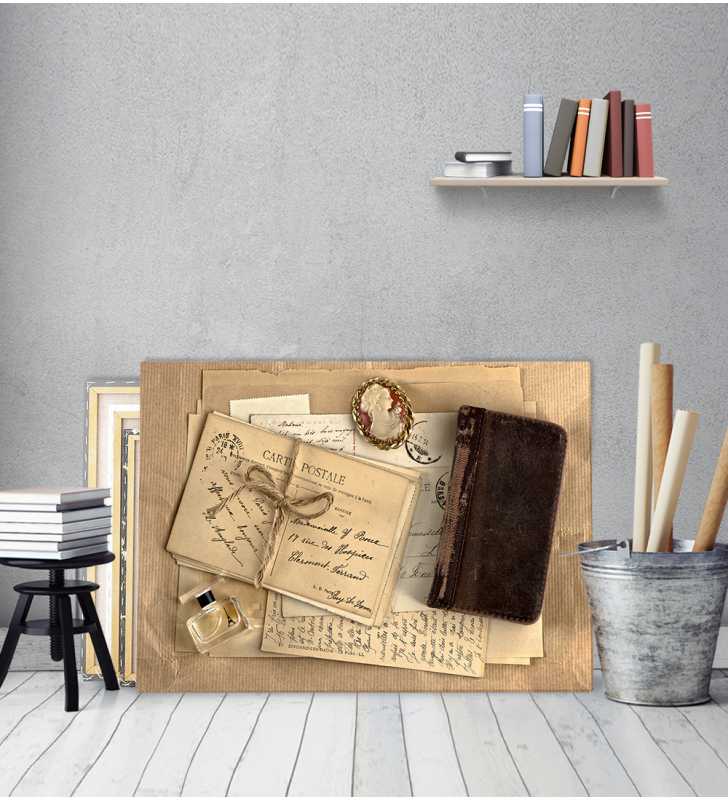 Πίνακας Καμβάς με εκτύπωση Card Postal