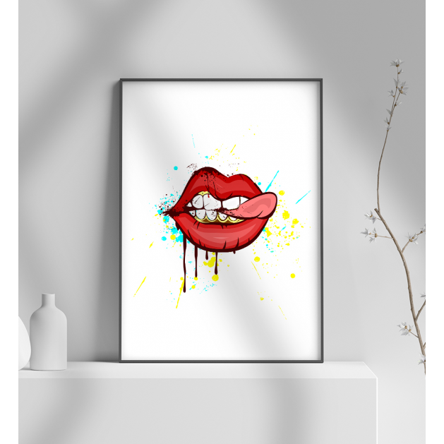 copy of Εκτύπωση σε Αφίσα φωτογραφικό Χαρτί clipart lipstick kiss