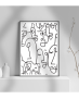 Εκτύπωση σε Αφίσα φωτογραφικό Χαρτί abstract art faces black and white
