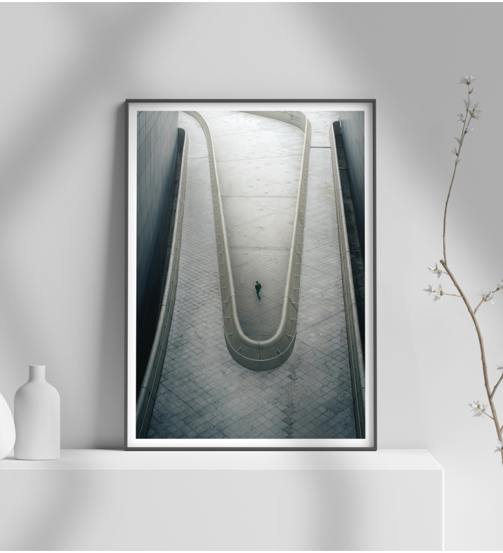 Εκτύπωση σε Αφίσα φωτογραφικό Χαρτί Minimal person walking
