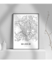 Εκτύπωση σε Αφίσα φωτογραφικό Χαρτί Madrid Spain Map black and white