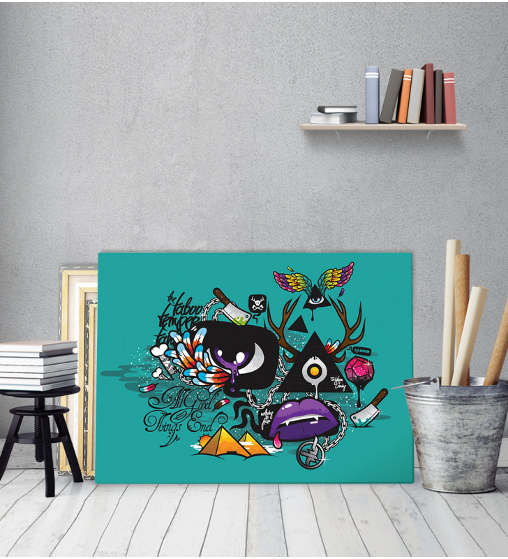 Πίνακας Καμβάς Graffiti all good thinks end