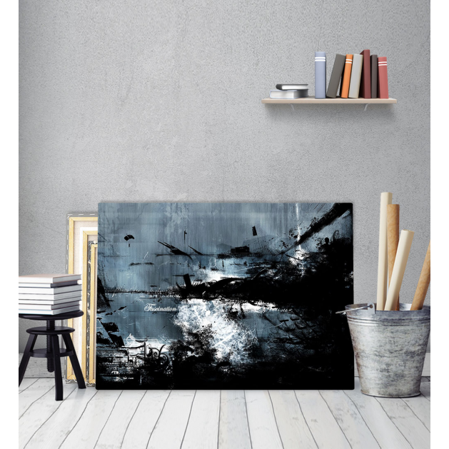 Πίνακας Καμβάς Fascination Blue black