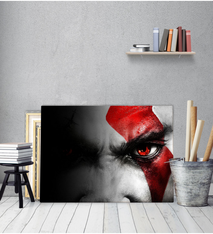 Πίνακας Καμβάς Red Eye Ασπρόμαυρο