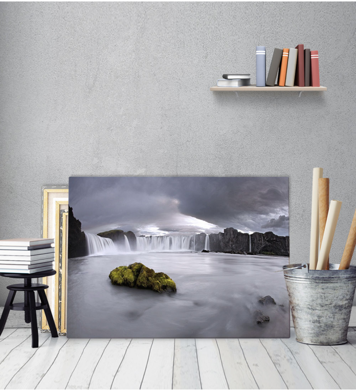 Πίνακας Καμβάς Mountain Water - Βουνό - καταράκτης - θάλλασα