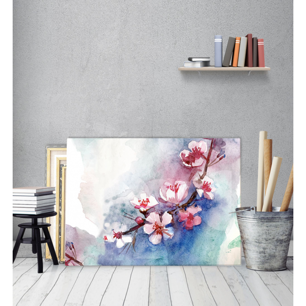 Πίνακας ζωγραφικής Καμβάς Watercolor Αμυγδαλιά