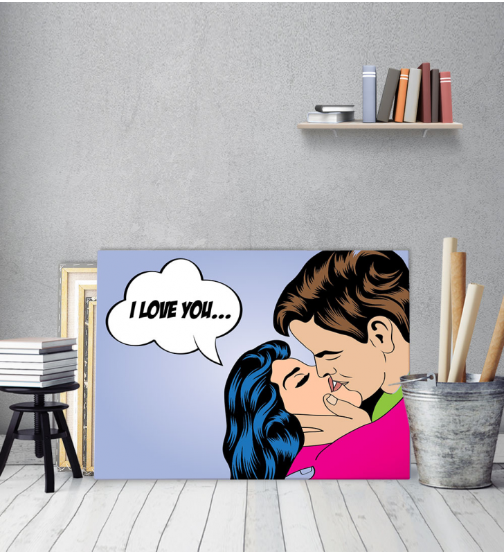 Πίνακας Καμβάς pop Art I Love You