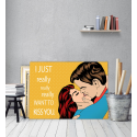 Πίνακας ζωγραφικής Καμβάς Pop Art Kiss
