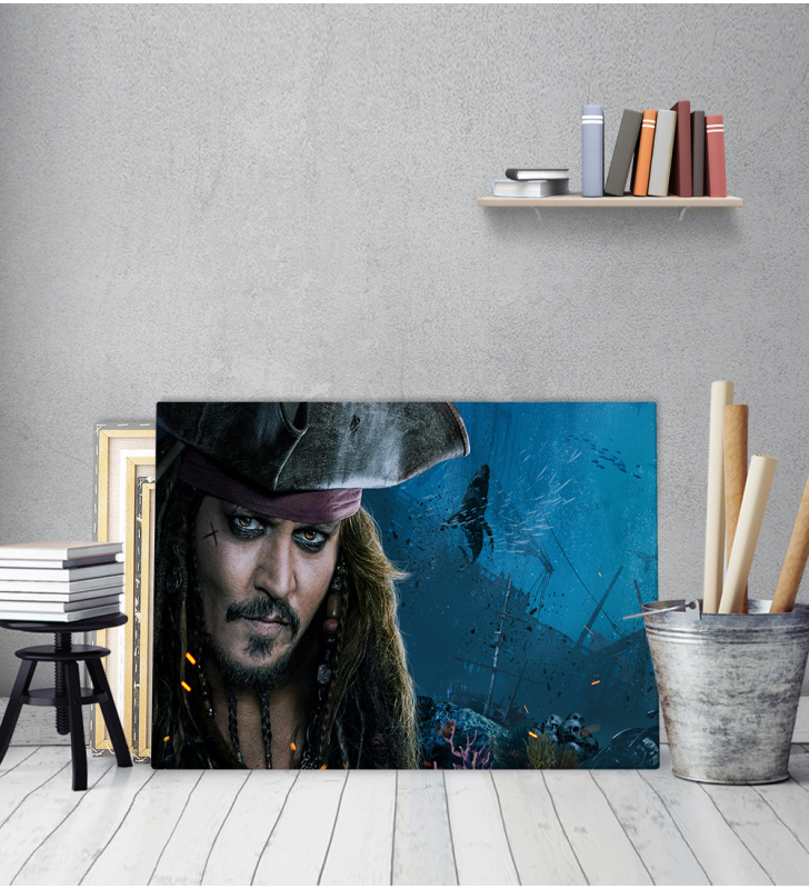 Πίνακας σε Καμβά Johnny Depp captain jack