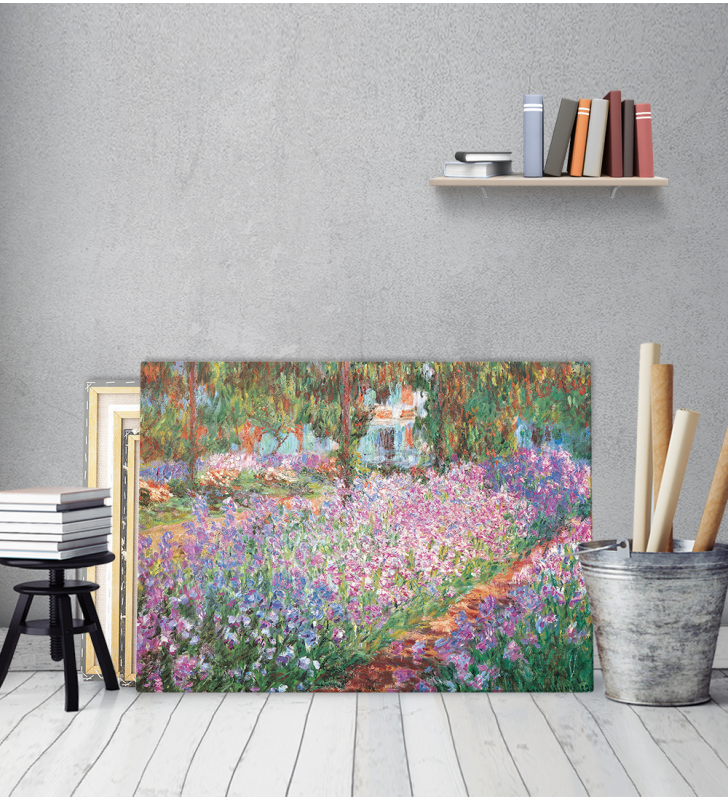 Πίνακας ζωγραφικής σε Καμβά Irises In Monet's Garden