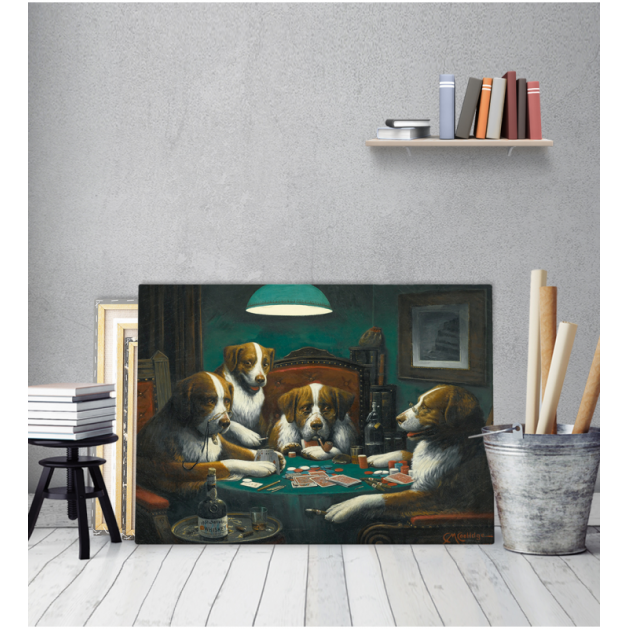 Πίνακας ζωγραφικής σε Καμβά Cassius Marcellus Coolidge Dogs playing poker