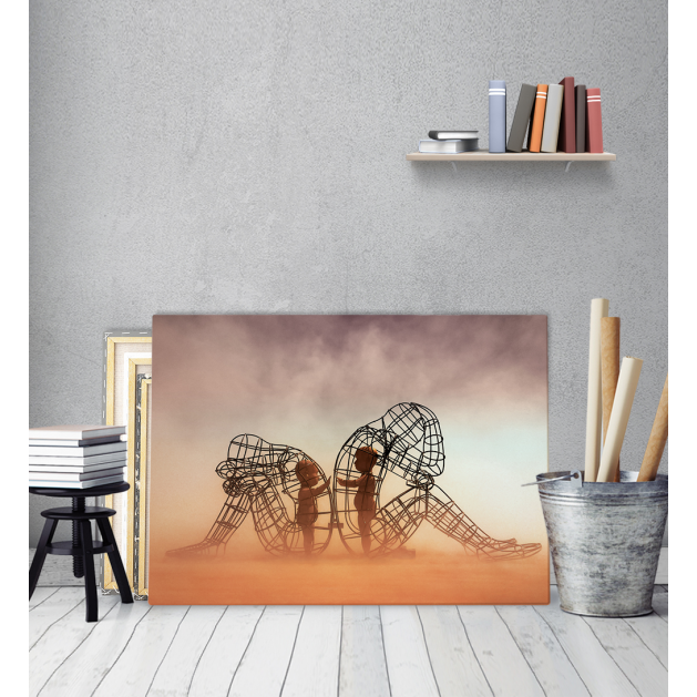 Πίνακας Καμβάς LOVE by Alexandr Milov burning man child art