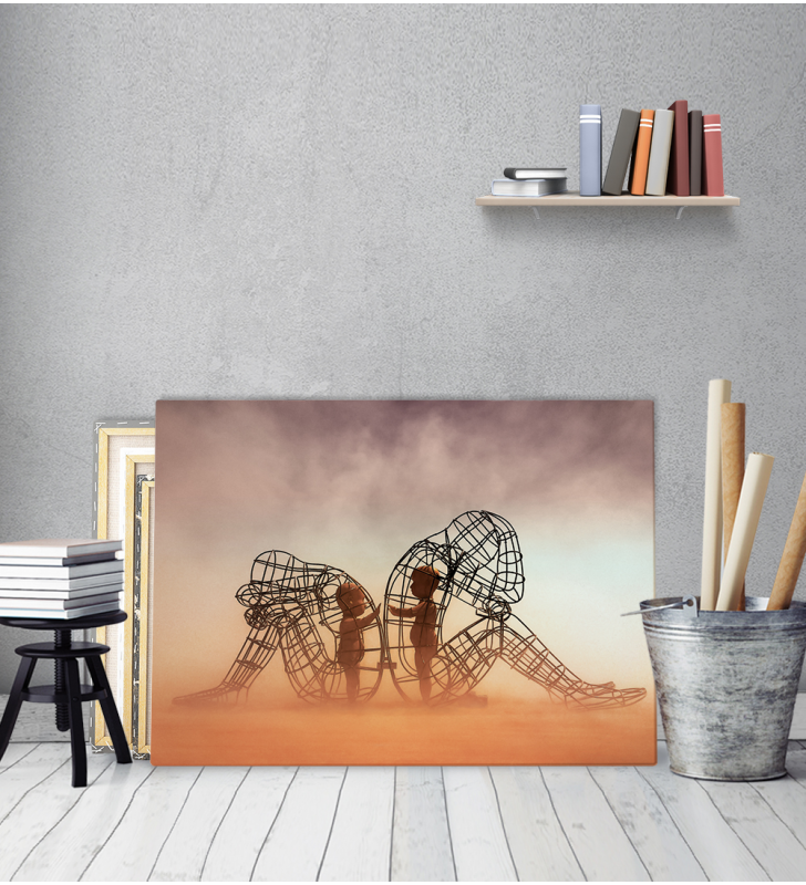 Πίνακας Καμβάς LOVE by Alexandr Milov burning man child art