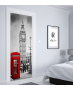 Αυτοκόλλητο Πόρτας με εκτύπωση  "London Black&White Red"