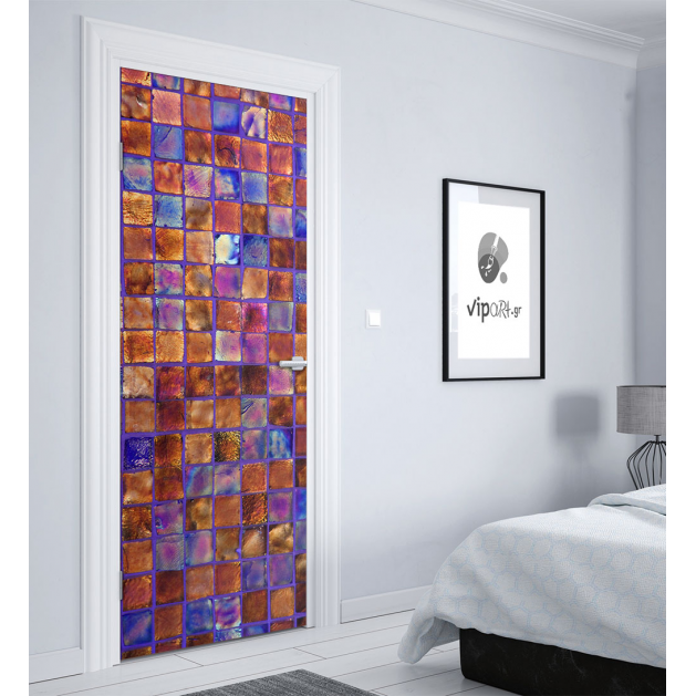 Αυτοκόλλητο Πόρτας με εκτύπωση "Glass Motif"
