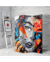 Διακοσμητικό Παραβάν Σε Καμβά με wall art graffiti woman