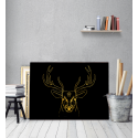 Πίνακας σε Καμβά Gold art deer