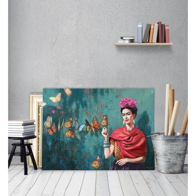 Πίνακας σε Καμβά Butterfly Frida Kahlo