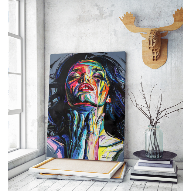 Πίνακας σε Καμβά Portrait painting Art Woman